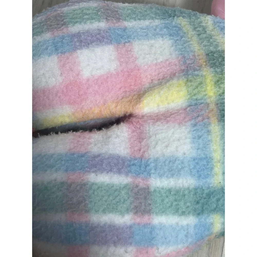 Playskool Snuzzles Baby Doll Pink Pastel Plaid Vintage 1996 squeaks